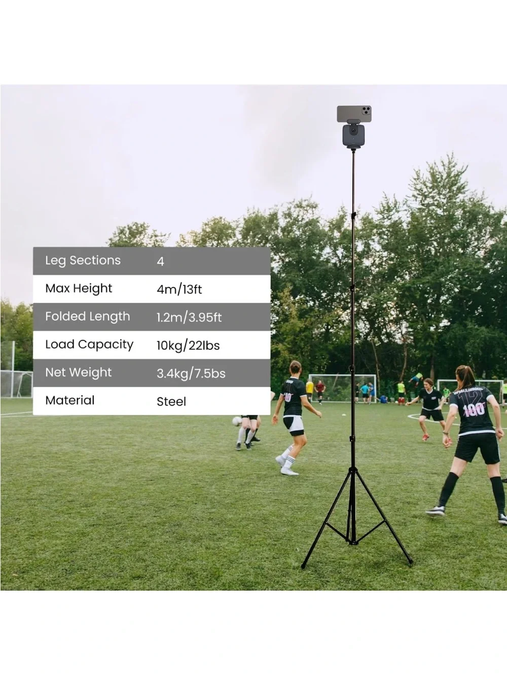 XbotGo T4 Tripod for Soccer Basketball Games 4.5-13ft  1/4